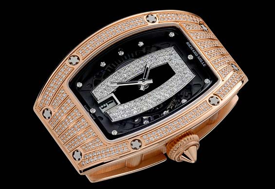 Replica Richard Mille RM 007 Red Gold Pavé Black Center Watch